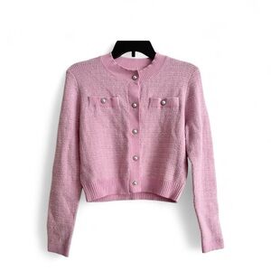 Urban Revivo Pink Button-Up Women's Sweater